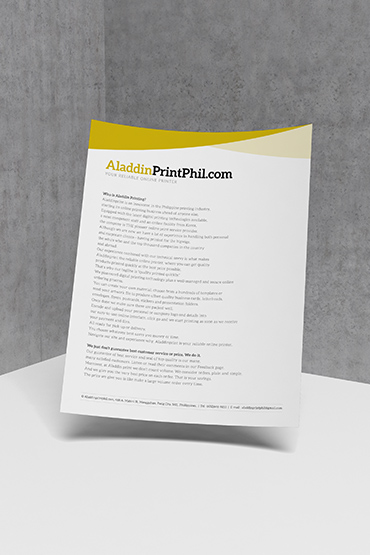 Sample company letterhead design that was made using our template