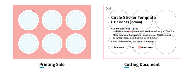 Circle Stickers' templates