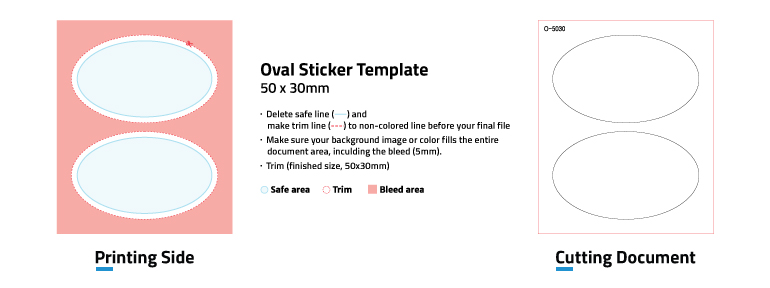 Oval Stickers' templates