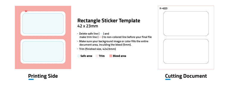 Rectangle Stickers' templates