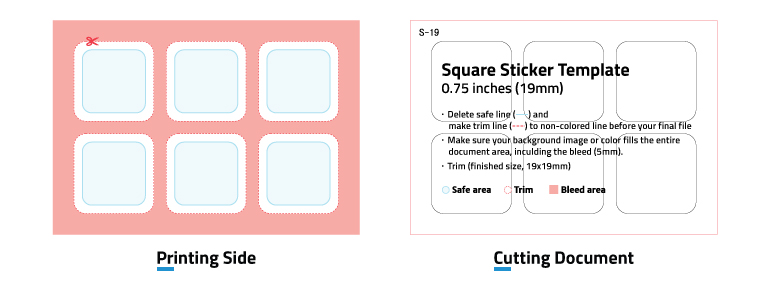 Square Stickers' templates